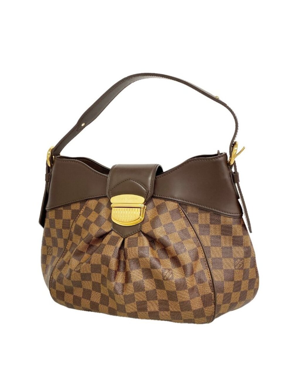 Louis Vuitton Shoulder Bag Damier Sistina MM Ebene